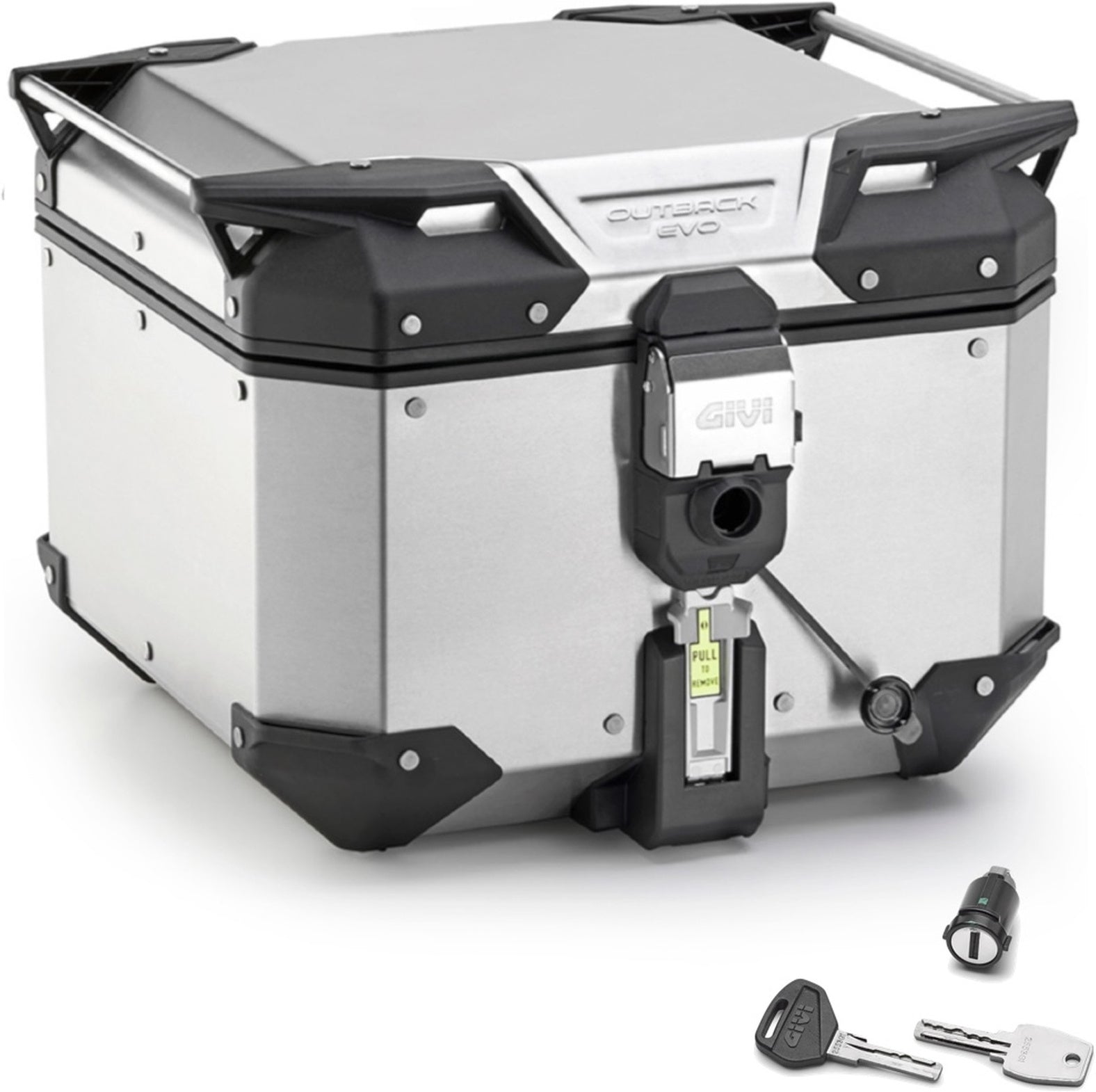 Monokey Trekker Outback Evo Smart Aluminium Top Case - 42 Lt Trekker Outback Evo Smart Aluminium - Givi Compatible With Sym Max Sym Tl 508 (2020-2024)