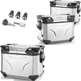 Topcase + Seitenkoffer Trekker Outback Evo Smart Aluminium 138 Lt Trekker Outback Evo Smart Aluminium - Givi Kompatibel Mit Honda Cb 500 X (2019-2023)