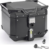 Monokey Trekker Outback Evo Smart Black Aluminium Top Case - 42 Lt Trekker Outback Evo Smart Aluminium - Givi Compatible With Honda Crf 1000 L Africa Twin Adventure Sports (2018-2019)