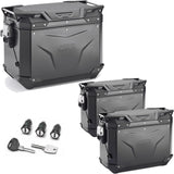 Topcase + Seitenkoffer Trekker Outback Evo Smart Aluminium Schwarz 116 Lt Trekker Outback Evo Smart Aluminium - Givi Kompatibel Mit Honda Crf 1000 L Africa Twin (2018-2019)