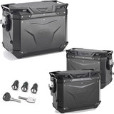 Trekker Outback Evo Smart Aluminium Black Top Case + Side Cases R Recessed - 119 Lt Trekker Outback Evo Smart Aluminium - Givi Compatible With Benelli Trk 702 (2023-2024)