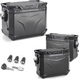 Topcase + Seitenkoffer Trekker Outback Evo Smart Aluminium Schwarz Dx Abgeschrägt 126 Lt Trekker Outback Evo Smart Aluminium - Givi Kompatibel Mit Benelli Trk 702 (2023-2024)