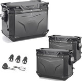 Topcase + Seitenkoffer Trekker Outback Evo Smart Aluminium Schwarz 130 Lt Trekker Outback Evo Smart Aluminium - Givi Kompatibel Mit Honda Nx 500 (2024)