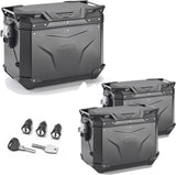 Trekker Outback Evo Smart Aluminium Black Top Case + Side Cases - 138 Lt Trekker Outback Evo Smart Aluminium - Givi Compatible With Honda X-Adv 750 (2025)