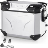 Monokey Cam-Side Trekker Outback Evo Smart Anodized Aluminium Right Side Case + Lock - 44 Lt Givi Trekker Outback Evo Smart Anodized Aluminium Silber Size 44 Lt.
