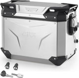 Monokey Cam-Side Trekker Outback Evo Smart Aluminium Right Side Case + Lock - 44 Lt Givi Trekker Outback Evo Smart Aluminium Silber Size 44 Lt.