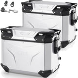 Monokey Cam-Side Trekker Outback Evo Smart Aluminium Side Cases + Locks - 88 Lt Trekker Outback Evo Smart Aluminium - Givi Compatible With Yamaha Ténéré 700 (2021-2024)