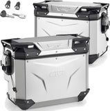 Monokey Cam-Side Trekker Outback Evo Smart Aluminium Side Cases + Locks - R Recessed 88 Lt Trekker Outback Evo Smart Aluminium - Givi Compatible With Bmw F 900 Gs (2024)