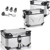 Topcase + Seitenkoffer Trekker Outback Evo Smart Aluminium Gefertigt Dx Abgeschrägt 135 Lt Trekker Outback Evo Smart Eloxiertem Aluminium - Givi Kompatibel Mit Benelli Trk 702 (2023-2024)