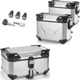 Trekker Outback Evo Smart Anodized Aluminium Top Case + Side Cases - 146 Lt Trekker Outback Evo Smart Anodized Aluminium - Givi Compatible With Triumph Tiger 660 Sport (2022-2024)