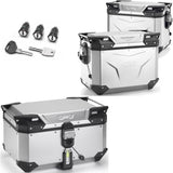 Trekker Outback Evo Smart Anodized Aluminium Top Case + Side Cases - 154 Lt Trekker Outback Evo Smart Anodized Aluminium - Givi Compatible With Honda X-Adv 750 (2021-2024)