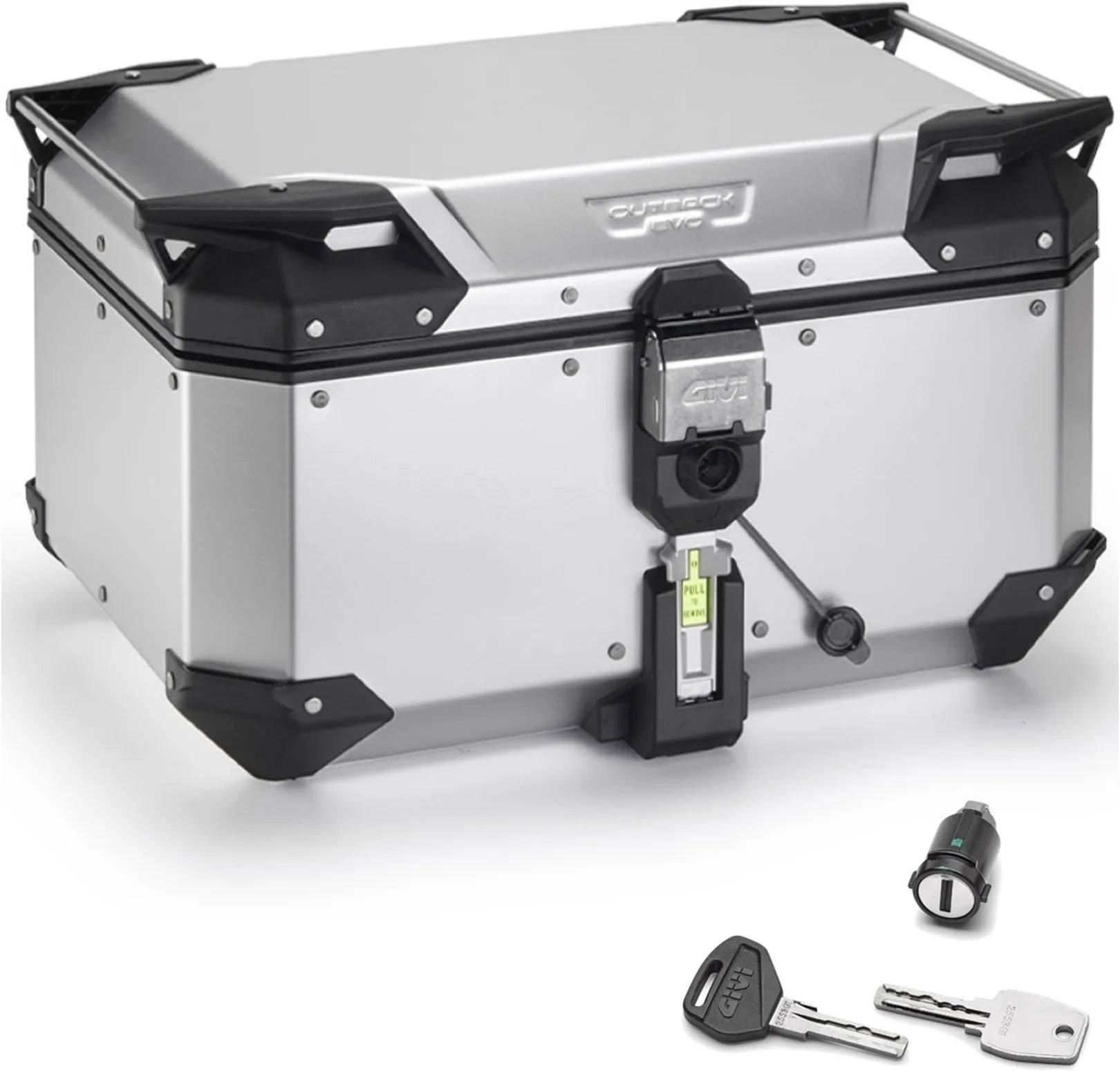 Motorradkoffer Monokey Trekker Outback Evo Smart Eloxiertem Aluminium 58 Lt Trekker Outback Evo Smart Eloxiertem Aluminium - Givi Kompatibel Mit Ktm 890 Adventure (2023-2025)