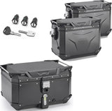 Topcase + Seitenkoffer Trekker Outback Evo Smart Aluminium Schwarz 154 Lt Trekker Outback Evo Smart Aluminium - Givi Kompatibel Mit Honda X-Adv 750 (2025)