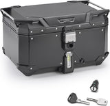 Monokey Trekker Outback Evo Smart Black Aluminium Top Case - 58 Lt Trekker Outback Evo Smart Aluminium - Givi Compatible With Bmw G 310 R (2017-2024)