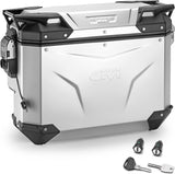 Recessed Monokey Cam-Side Trekker Outback Evo Smart Anodized Aluminium Right Side Case + Lock - 33 Lt Givi Trekker Outback Evo Smart Anodized Aluminium Silber Size 33 Lt.