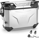 Einzelne Seitentasch Rechts Abgeschrägt Monokey Cam-Side Trekker Outback Evo Smart Aluminium + Schloss 33 Lt Givi Trekker Outback Evo Smart Aluminium Argent Grösse 33 Lt.