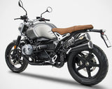 Auspuffendstück Mit Geräuschzulassung Thunderbolt Edelsthal Schwarz - Zard Kompatibel Mit Bmw R Nine T 1200 Scrambler (2021-2023)
