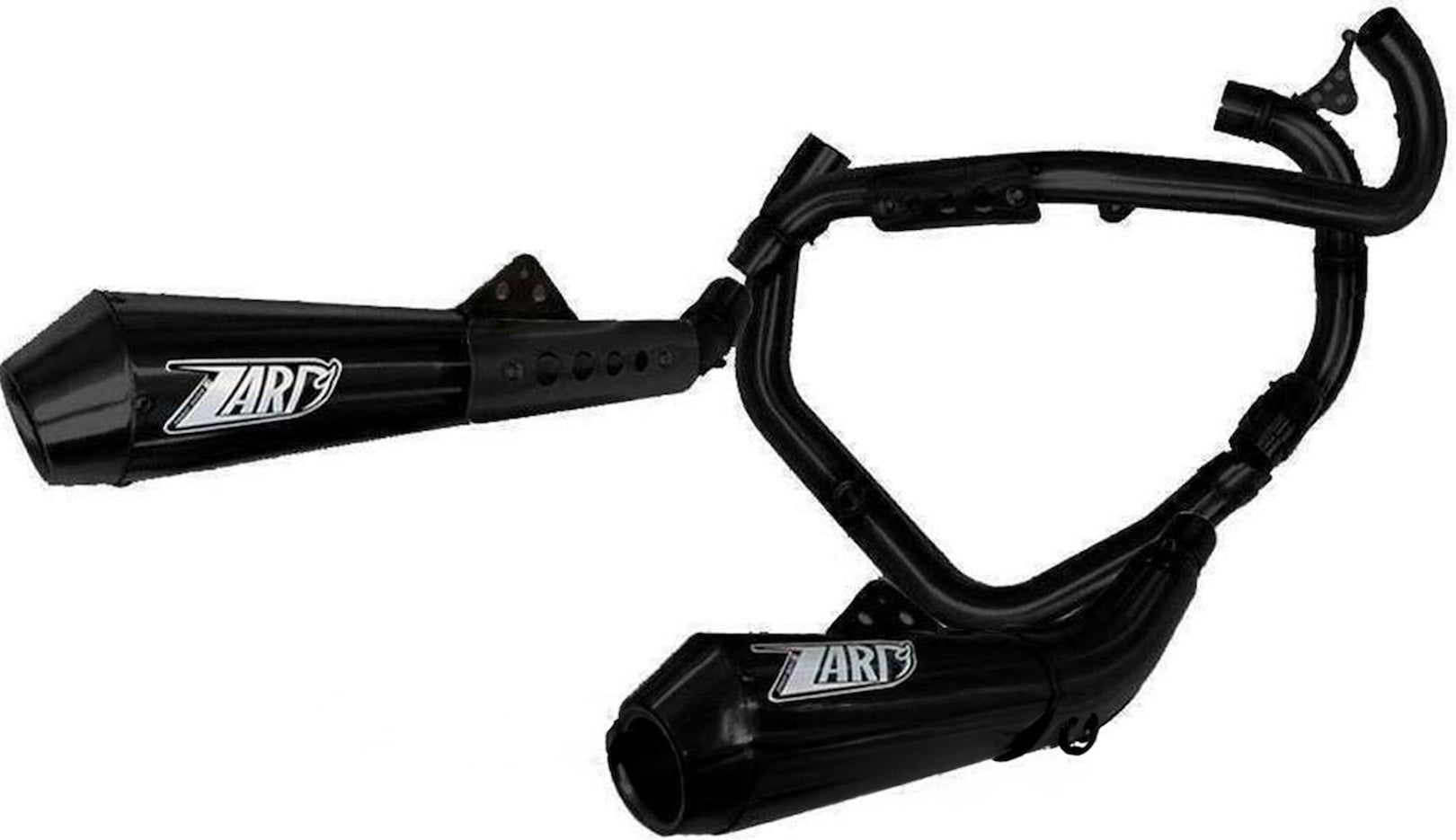 Complete Catalytic Exhaust System With Sound Certification Titanium Black - Zard Compatible With Ducati Ducati Sport 1000 (2007-2009)
