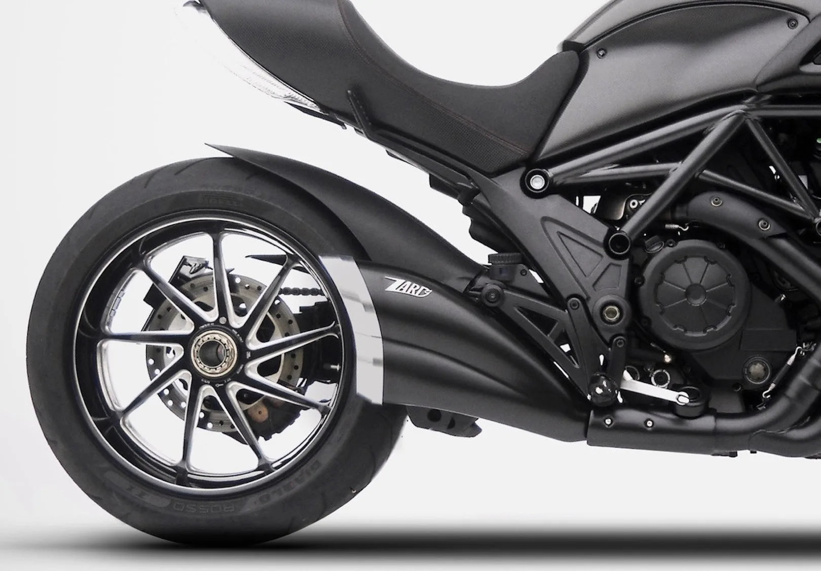 Komplette Auspuffanlage Ohne Katalysator Und Mit Geräuschzulassung Edelsthal Schwarz Endkappe Carbon - Zard Kompatibel Mit Ducati Diavel (2011-2018)