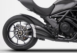 Komplette Auspuffanlage Ohne Katalysator Und Mit Geräuschzulassung Edelsthal Schwarz Endkappe Carbon - Zard Kompatibel Mit Ducati Diavel (2011-2018)