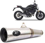 Auspuffendstück Mit Geräuschzulassung Zuma Edelsthal Endkappe Alu Schwarz - Zard Kompatibel Mit Ducati Scrambler 800 Desert Sled (2017-2019)