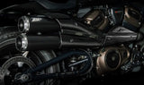 Auspuffendstück Mit Geräuschzulassung Topgun Edelsthal Schwarz Endkappe Carbon - Zard Kompatibel Mit Harley-Davidson Sportster S 1250 (2021-2023)