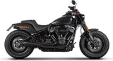 Komplette Abgasanlage Mit Katalysator Und Geräuschzulassung Edelsthal Schwarz Endkappe Alu Schwarz - Zard Kompatibel Mit Harley-Davidson Fatboy M8 (2016-2023)