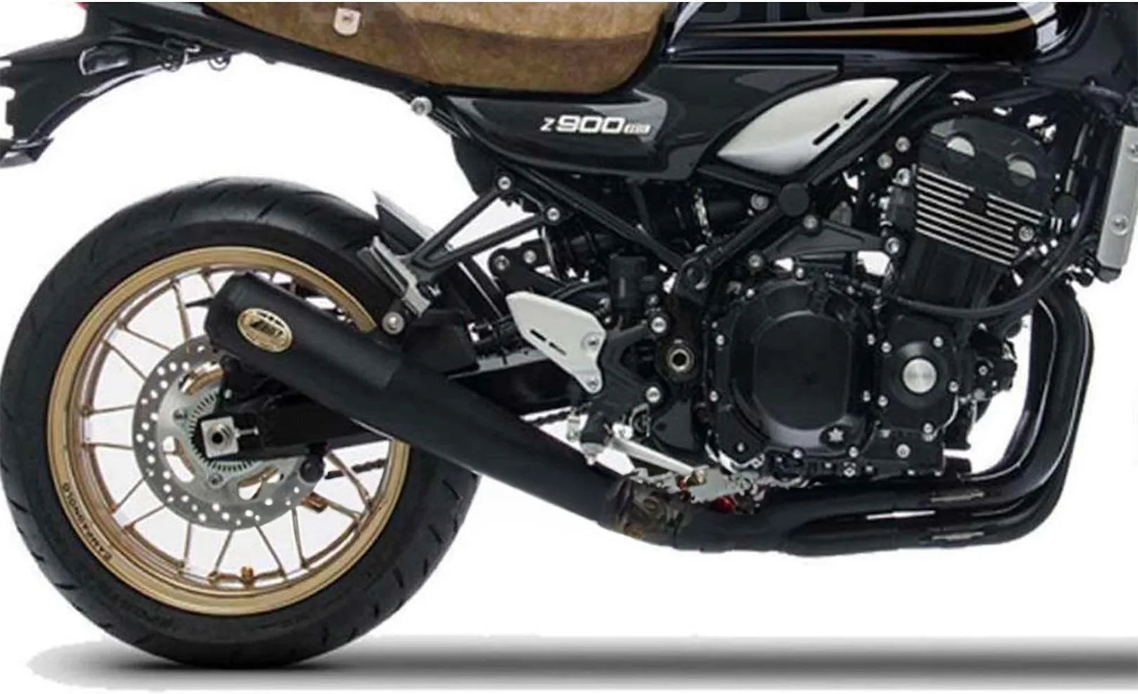 Komplette Abgasanlage Mit Katalysator Und Geräuschzulassung Titan Schwarz - Zard Kompatibel Mit Kawasaki Z 900 Rs (2018-2020)