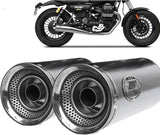 Auspuffendstück Mit Geräuschzulassung Slim Edelsthal Endkappe Alu - Zard Kompatibel Mit Moto Guzzi V9 Roamer (2016-2019)