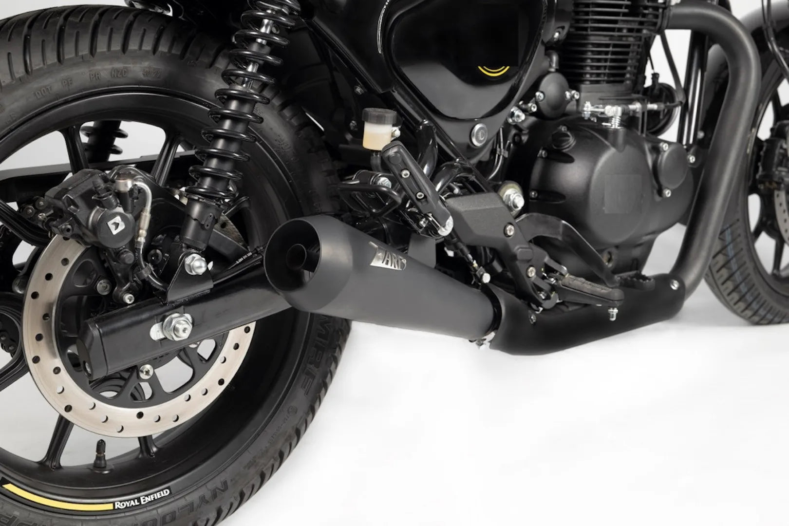 Auspuffendstück Mit Geräuschzulassung Edelsthal Schwarz - Zard Kompatibel Mit Royal Enfield Hunter 350 (2023)