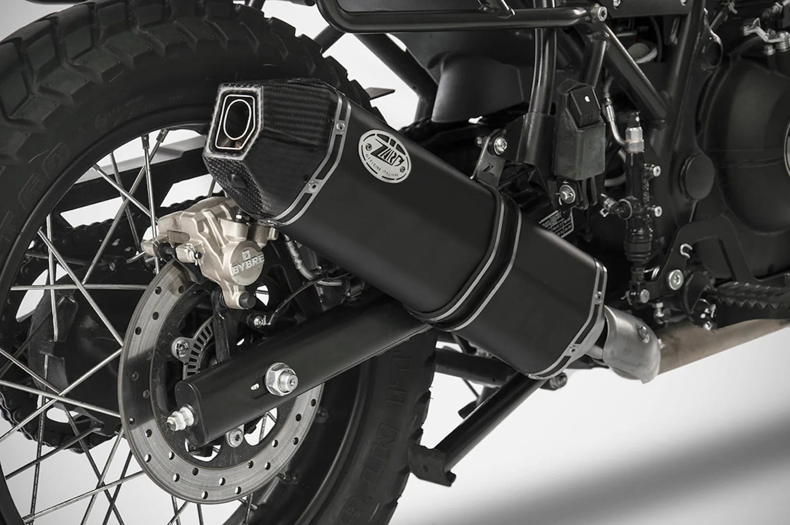 Auspuffendstück Mit Geräuschzulassung Penta Low Edelsthal Schwarz Endkappe Carbon - Zard Kompatibel Mit Royal Enfield Himalayan (2017-2020)