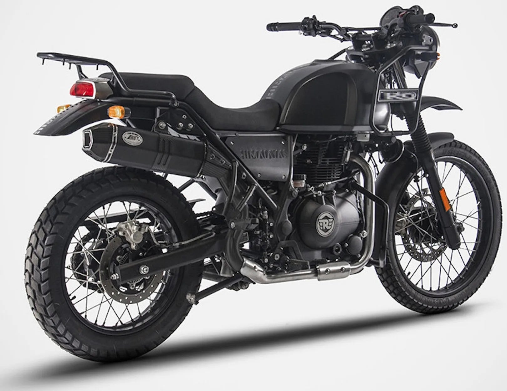 Auspuffendstück Mit Geräuschzulassung Penta High Edelsthal Schwarz Endkappe Carbon - Zard Kompatibel Mit Royal Enfield Himalayan (2017-2020)