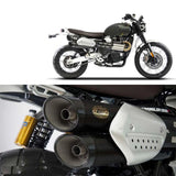 Auspuffendstück Mit Geräuschzulassung Edelsthal Schwarz Endkappe Carbon - Zard Kompatibel Mit Triumph Scrambler 1200 (2021-2023)