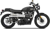 Exhaust Tip With Noise Certification Six Days Stainless Steel - Zard Compatible With Triumph Street Scrambler 900 (2017-2023)