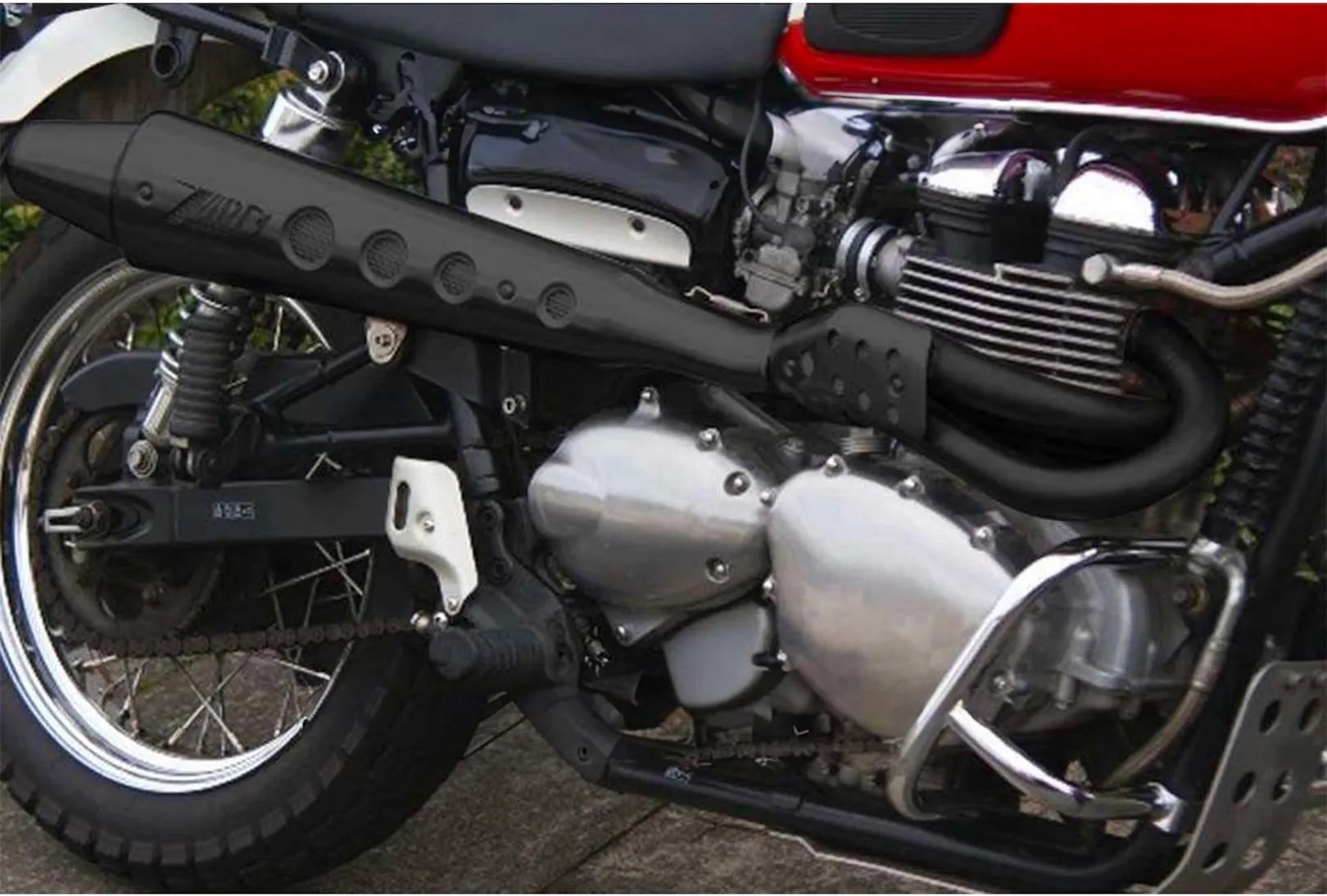 Komplette Abgasanlage Mit Katalysator Und Geräuschzulassung Conical High Edelsthal Schwarz - Zard Kompatibel Mit Triumph Scrambler 900 (2001-2016)