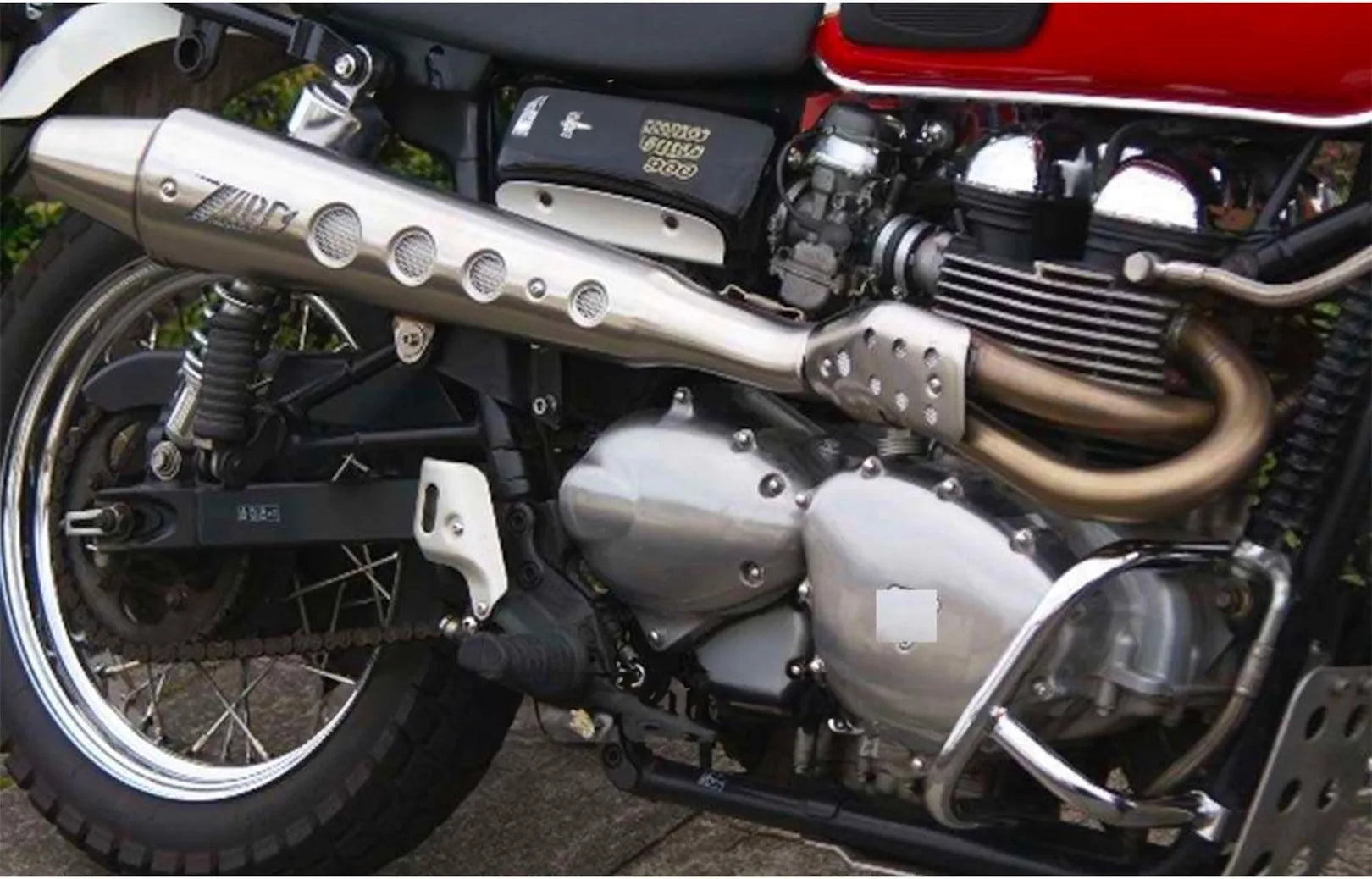 Komplette Abgasanlage Mit Katalysator Und Geräuschzulassung Conical High Edelsthal - Zard Kompatibel Mit Triumph Scrambler 900 (2001-2016)