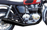 Komplette Abgasanlage Mit Katalysator Und Geräuschzulassung Conical Low Edelsthal Schwarz - Zard Kompatibel Mit Triumph Bonneville T100 (2001-2016)