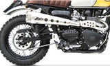 Komplette Abgasanlage Mit Katalysator Und Geräuschzulassung Short High Edelsthal - Zard Kompatibel Mit Triumph Scrambler 900 (2001-2016)