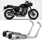 Komplette Abgasanlage Mit Katalysator Und Geräuschzulassung Edelsthal - Zard Kompatibel Mit Triumph Bonneville T120 (2016-2020)