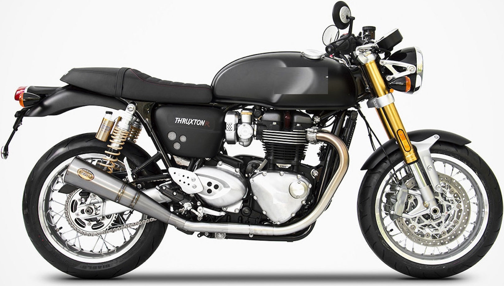 Exhaust Tip With Noise Certification Titanium - Zard Compatible With Triumph Thruxton 1200 R (2017-2020)