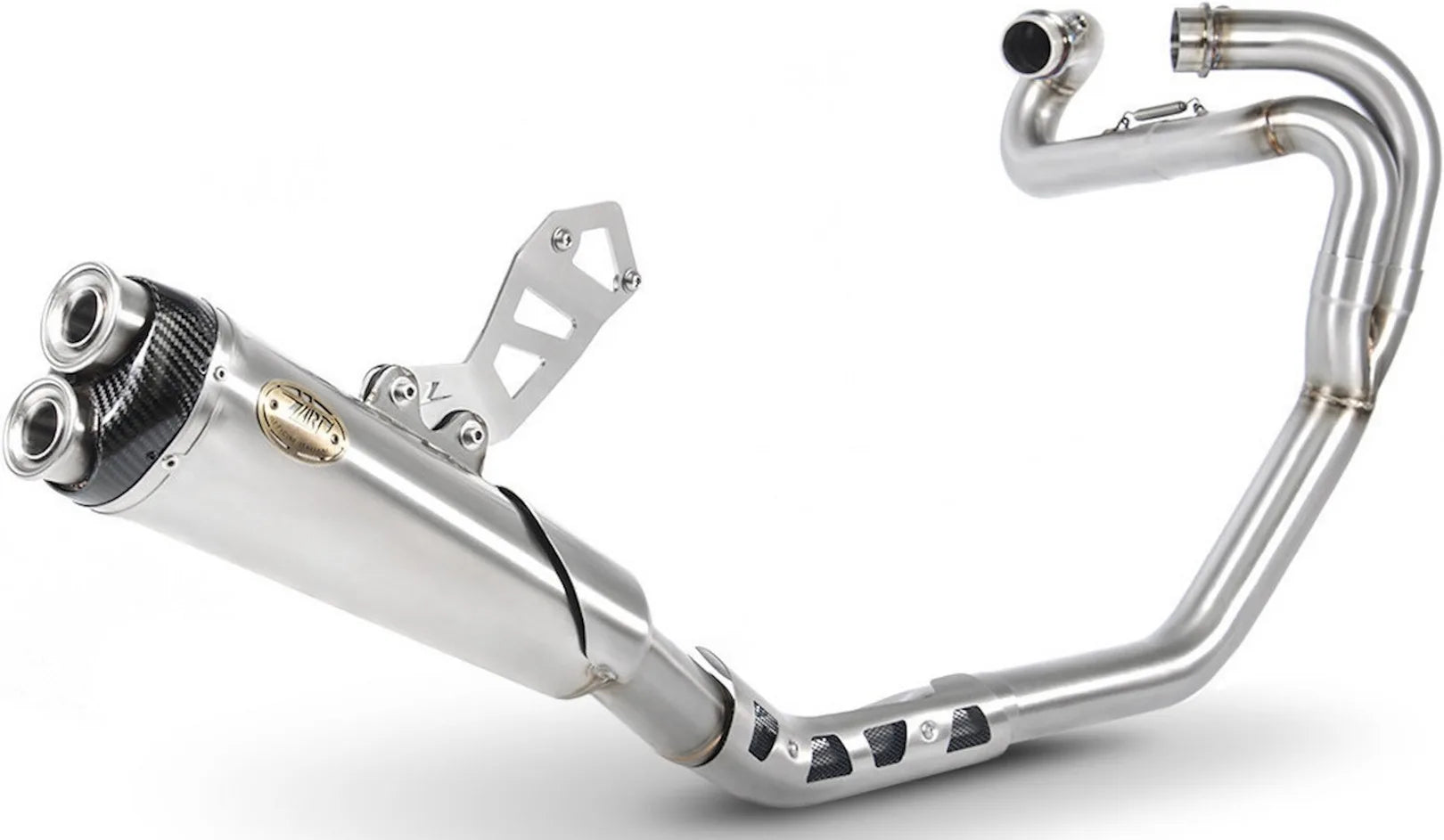 Komplette Abgasanlage Mit Katalysator Und Geräuschzulassung Edelsthal Endkappe Carbon - Zard Kompatibel Mit Triumph Scrambler 1200 (2019-2020)