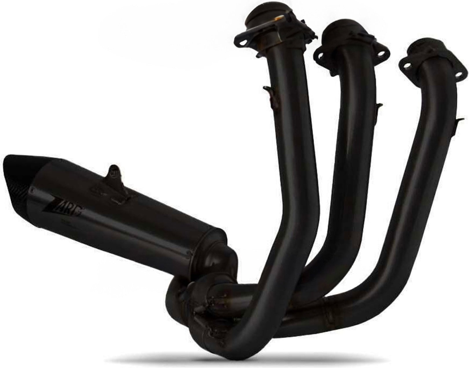 Complete Catalytic Exhaust System With Sound Certification Titanium Black Endcap Carbon - Zard Compatible With Triumph Tiger 660 Sport (2021-2023)