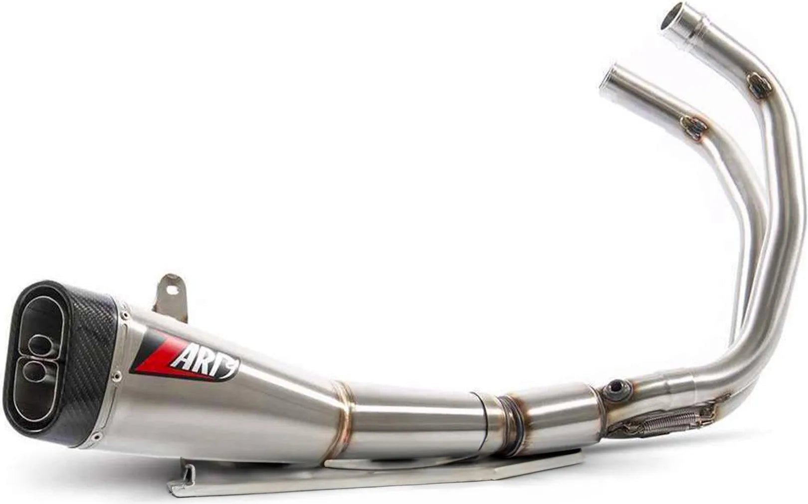 Komplette Abgasanlage Mit Katalysator Und Geräuschzulassung Edelsthal Endkappe Carbon - Zard Kompatibel Mit Yamaha Xsr 700 (2014-2016)