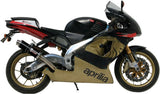 Non-Catalytic Exhaust Tip With Sound Certification Gp Steel Black - Mivv Compatible With Aprilia Rsv 1000 (1998-2003)