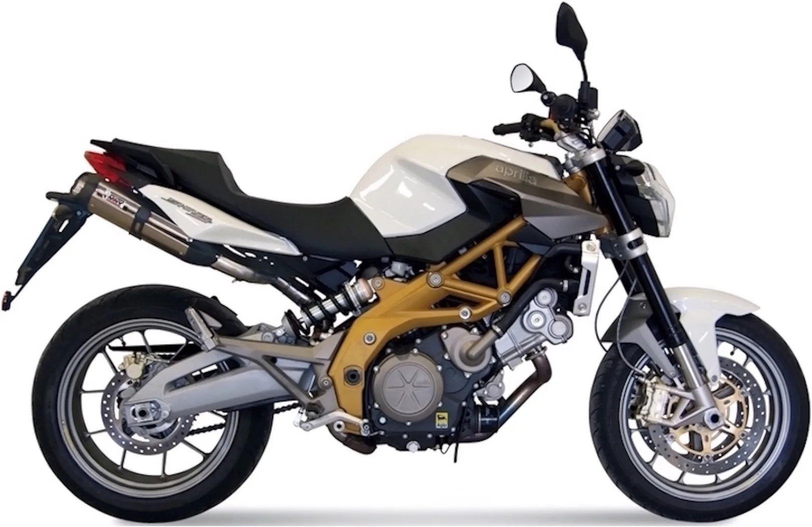 Doppelauspuffanlage Mit Geräuschzulassung Suono Edelstahl Carbon - Mivv Kompatibel Mit Aprilia Shiver 750 (2008-2016)