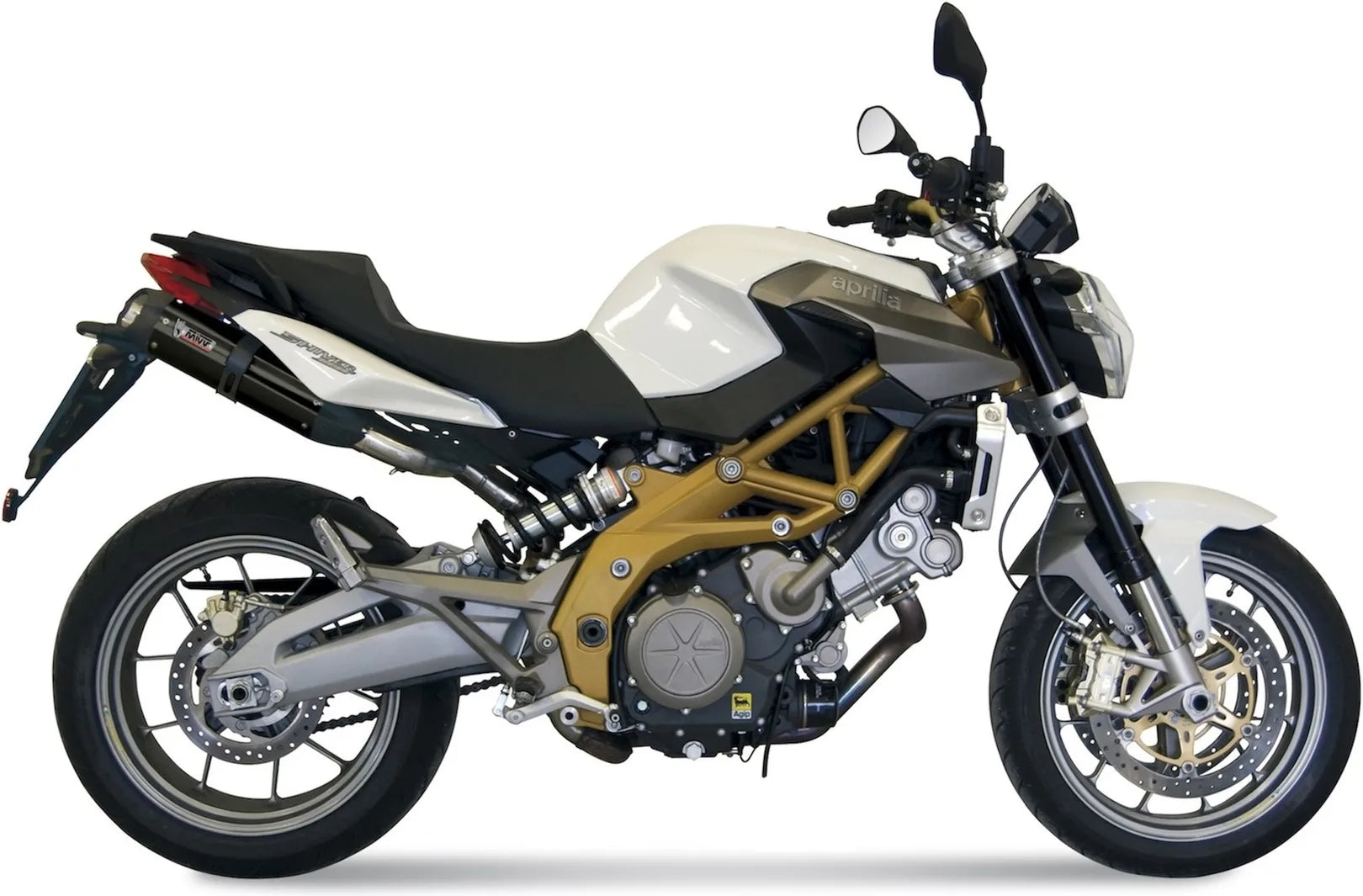 Doppelauspuffanlage Mit Geräuschzulassung Suono Stahl Schwarz Carbon - Mivv Kompatibel Mit Aprilia Shiver 750 (2008-2016)