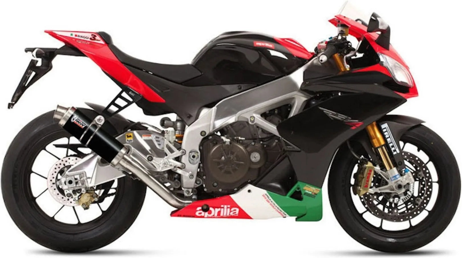 Katalysiertes Auspuffendstück Mit Geräuschzulassung Gp Stahl Schwarz - Mivv Kompatibel Mit Aprilia Rsv4 Aprc (2011-2016)