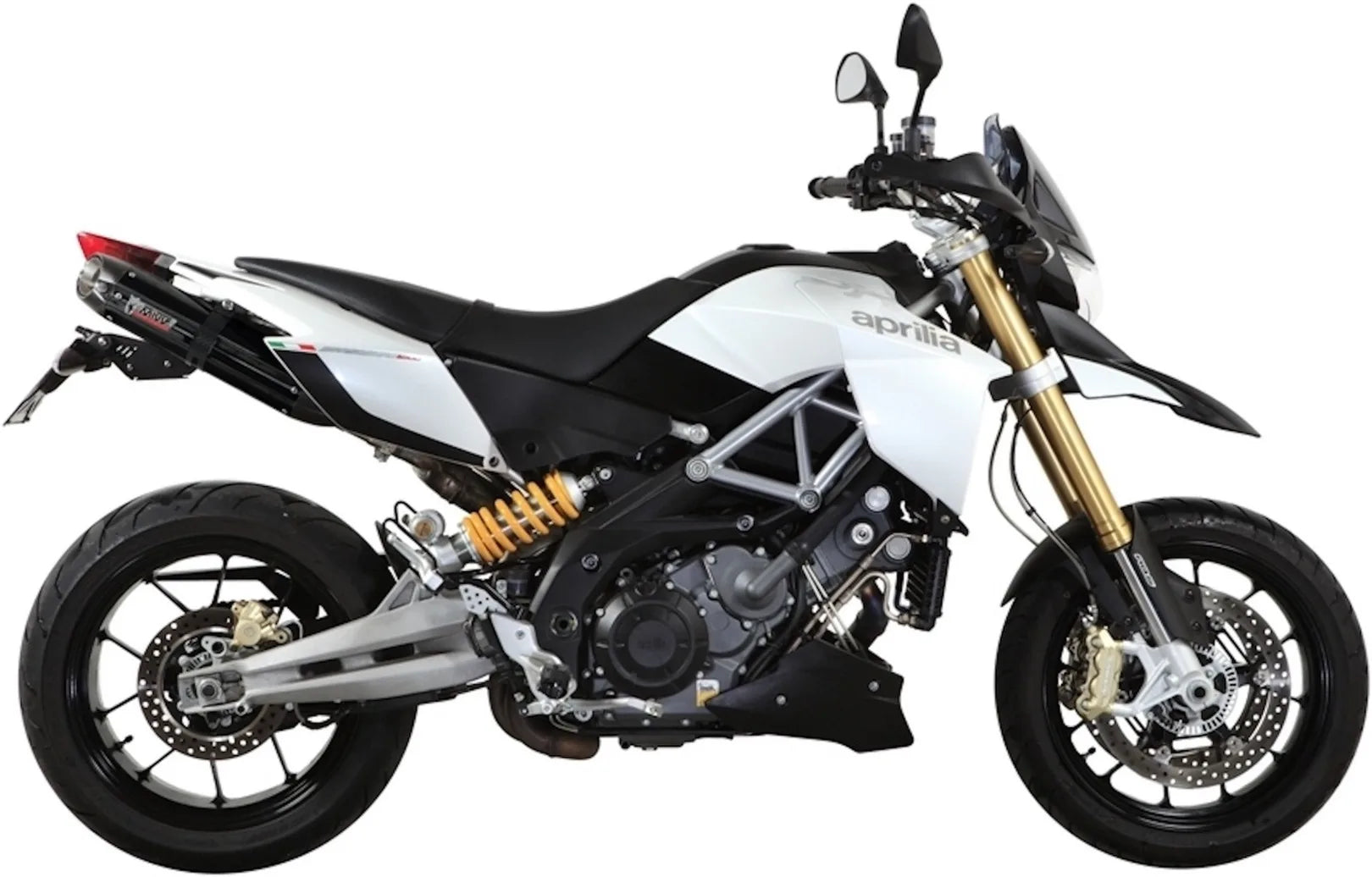 Doppelauspuffanlage Mit Katalysator Und Geräuschzulassung Suono Stahl Schwarz Carbon - Mivv Kompatibel Mit Aprilia Dorsoduro 1200 (2012-2016)