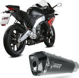 Katalysiertes Auspuffendstück Mit Geräuschzulassung Delta Race Stahl Schwarz Carbon - Mivv Kompatibel Mit Aprilia Rs 125 4T (2017-2020)