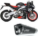 Komplette Abgasanlage Mit Katalysator Und Geräuschzulassung Delta Race Stahl Schwarz Carbon - Mivv Kompatibel Mit Aprilia Rs 660 (2020-2024)